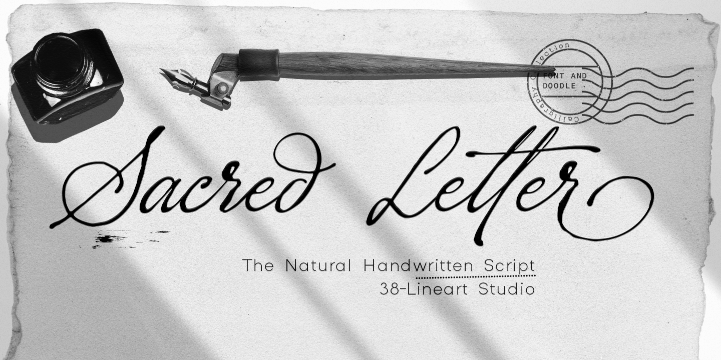 Przykład czcionki Sacred Letter Regular